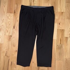 Haagar Mens Premium Comfort Dress Pants Black Size 46x30